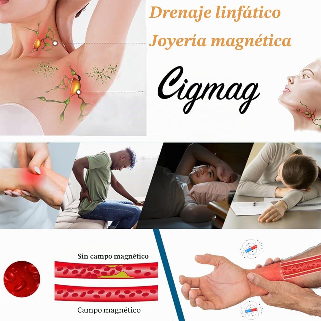 9X Pulsera de drenaje linfático de cobre para mujer, ultra fuerte, imán sólido, pulsera magnética de cobre puro ajustable, brazalete con caja de regalo (Árbol de la Vida)