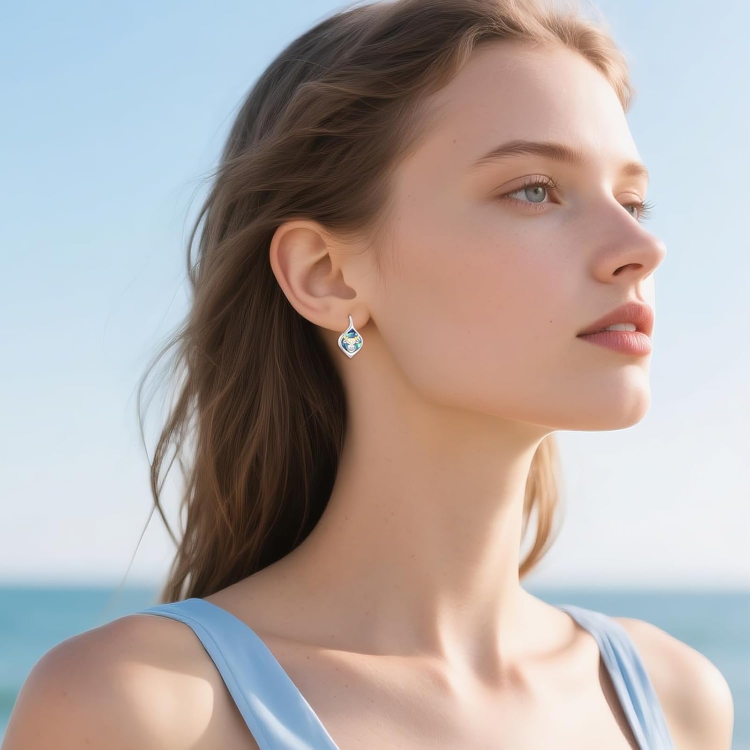 KZX Zodiac Constellation Earrings for Women 925 sterling silver 12 Constellation Astrology Horoscope Zodiac Earrings Birthday Gifts for Mother Women Mother Lover