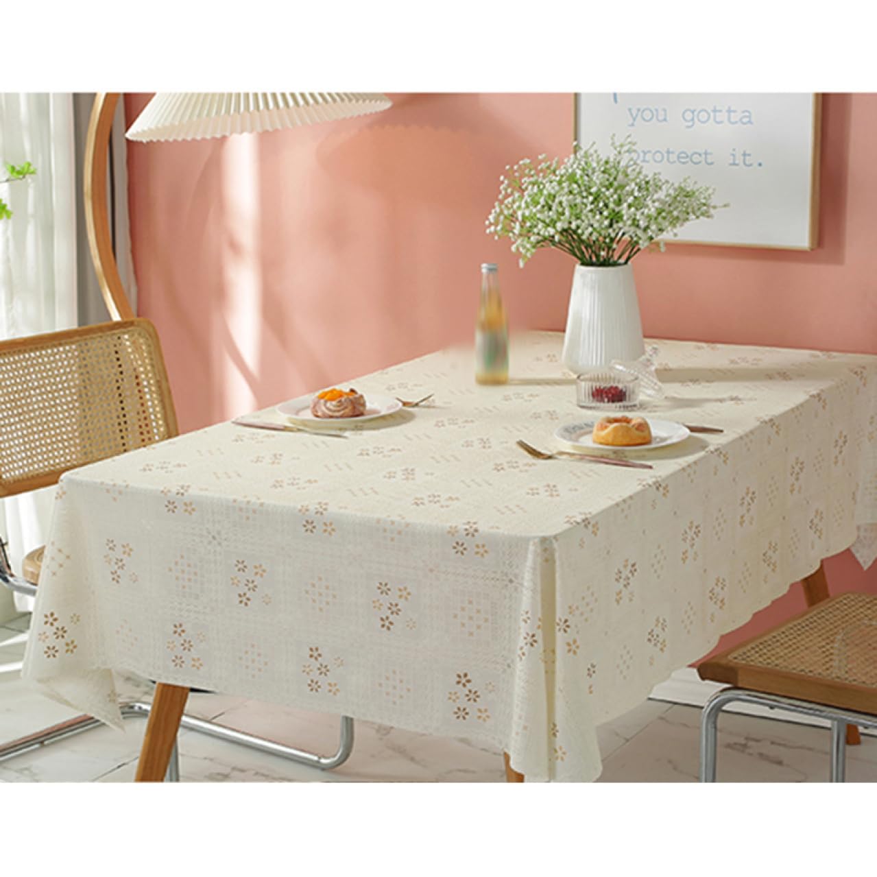 Amazon｜[XMTAN] 花柄 ビニール 02 137*180cm マット テーブル
