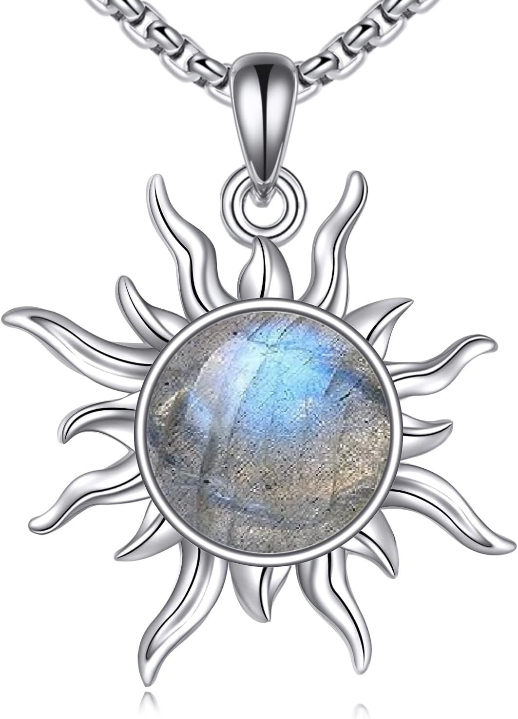 ONEFINITY Sun Necklace 925 Sterling Silver Sun Pendant Jewelry Gifts For Women Men