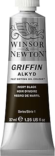 Winsor & Newton Griffin Alkyd Fast Drying Oil Paint, 37ml (1.25-oz) tube, Ivory Black