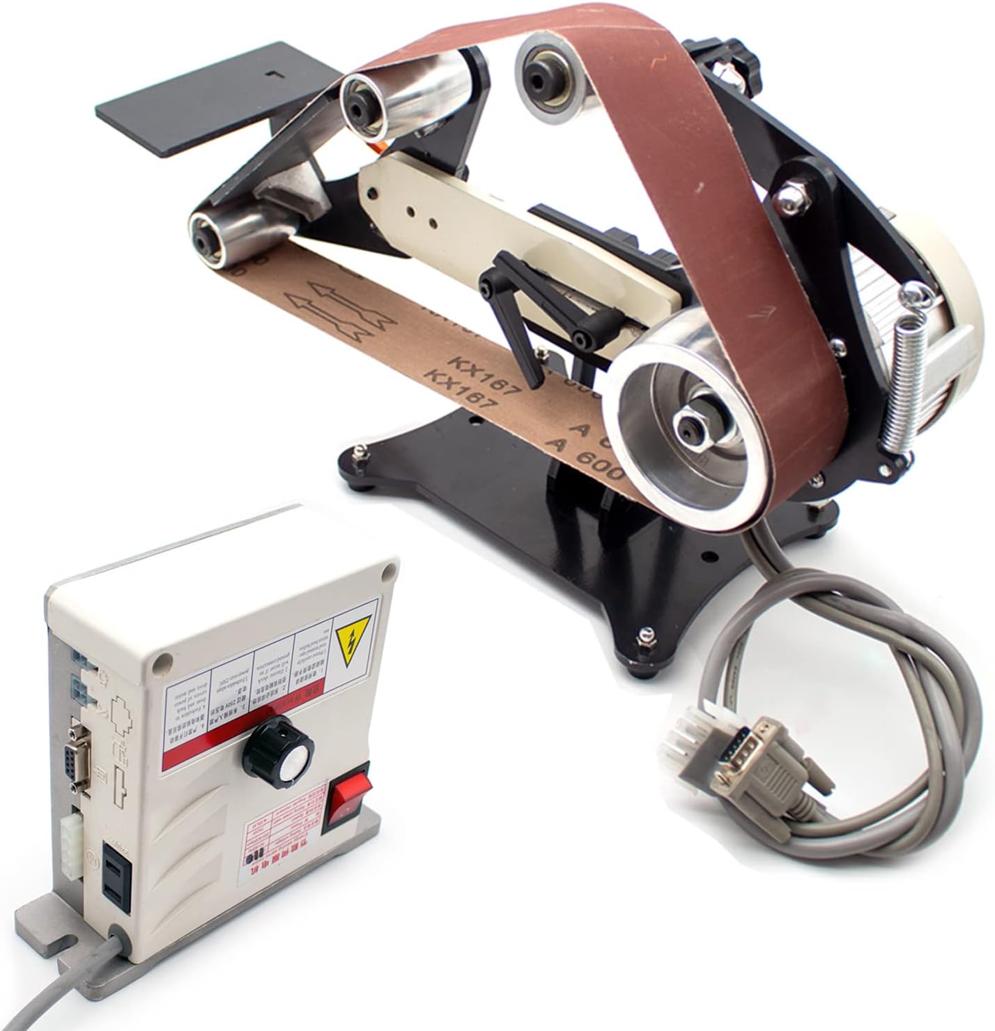 iDili AC 110V 915x50MM Belt Machine Brushless Servo Motor Electric Belt Sander Polisher Knife Sharpener Adjustable Polishing Grinding Machine
