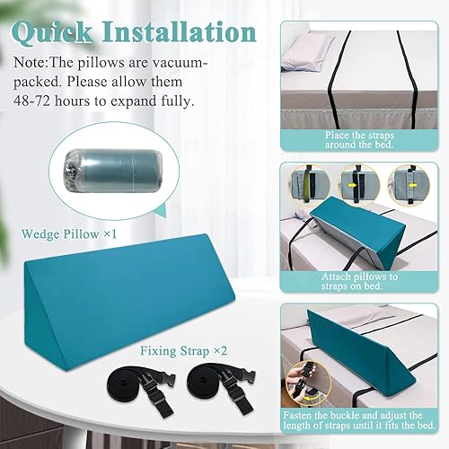 Miniatura 6 de KAAMOS Almohadillas de espuma para rieles de cama, almohada de barandilla de cama para adultos mayores, almohadillas de seguridad para rieles de