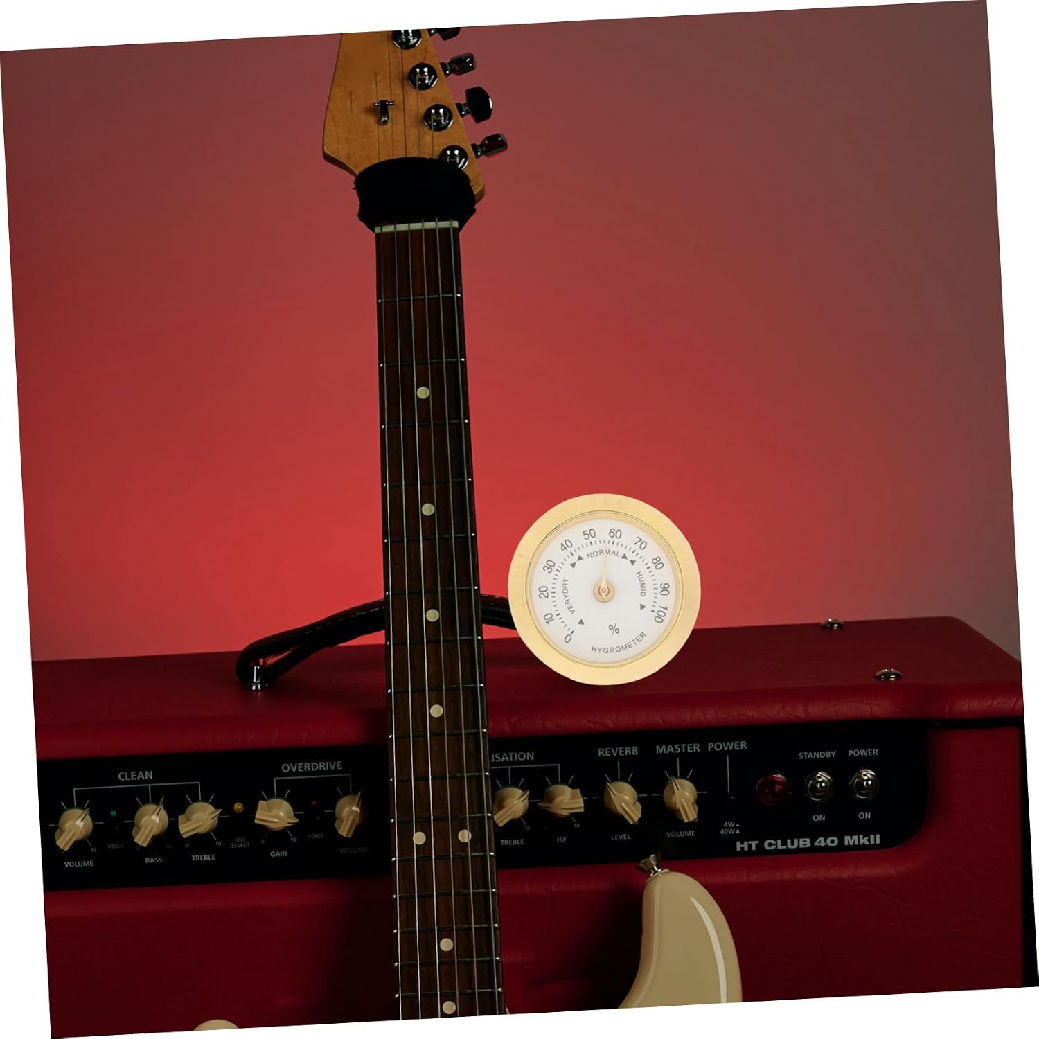 Guitar Hygrometer for Violin, Portable Alloy Instrument Care Gauge
