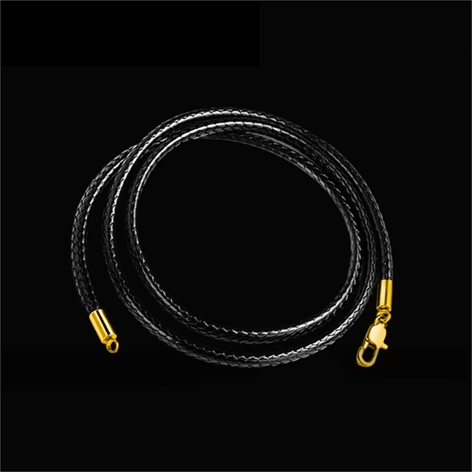 Leather Necklace Cord with Clasps 6Pcs 1.5-3mm Necklace Cord Leather Cord Wax Rope Chain with Stainless Steel Gold Color Lobster Clasp for DIY Necklace Jewelry Making(Brown 2mm,45cm)