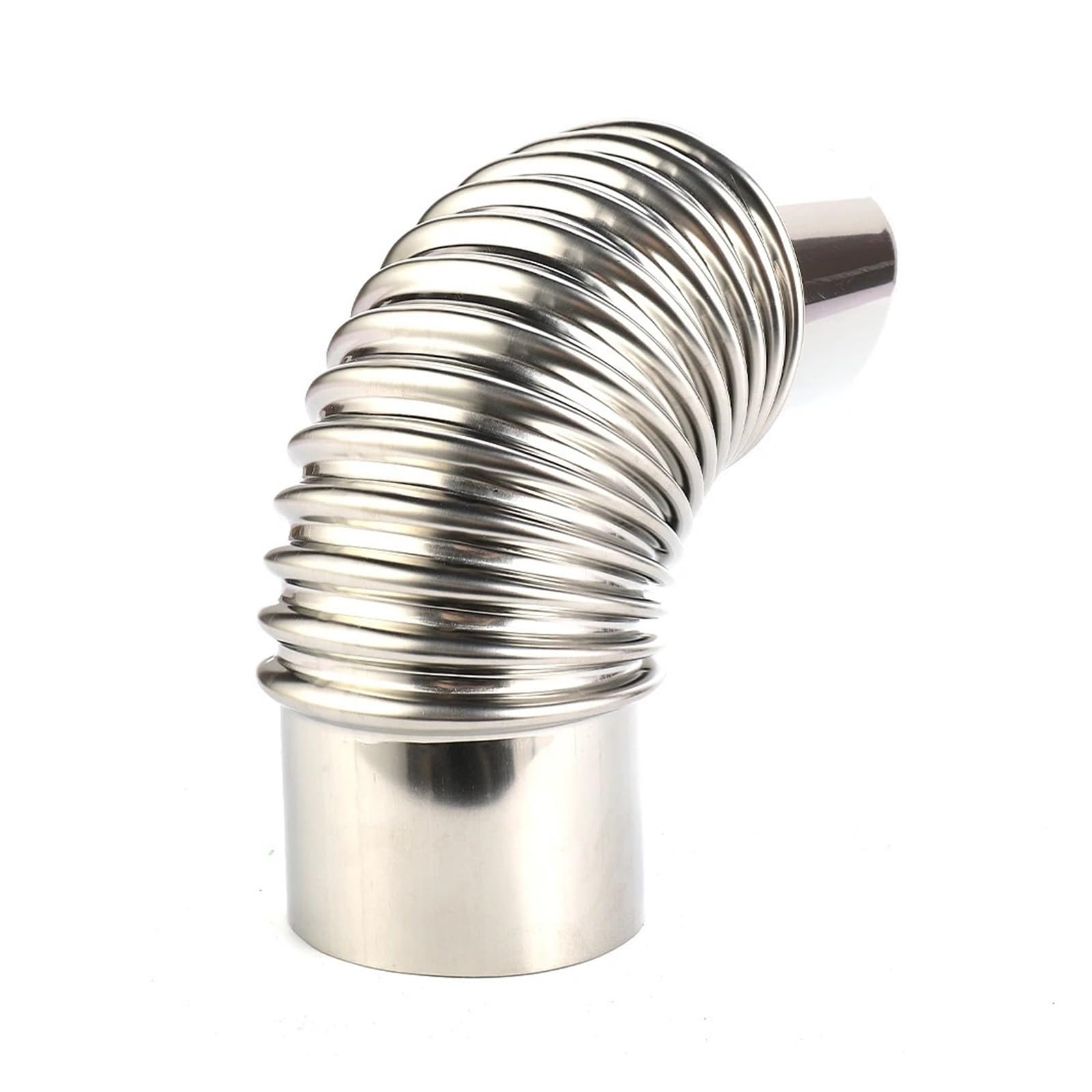 90-Grad-Ofenrohr, Edelstahl-Gewinde, 90-Grad-Bogen, Ofenrohr, Auspuffrohr, 60–80 mm | 80mm