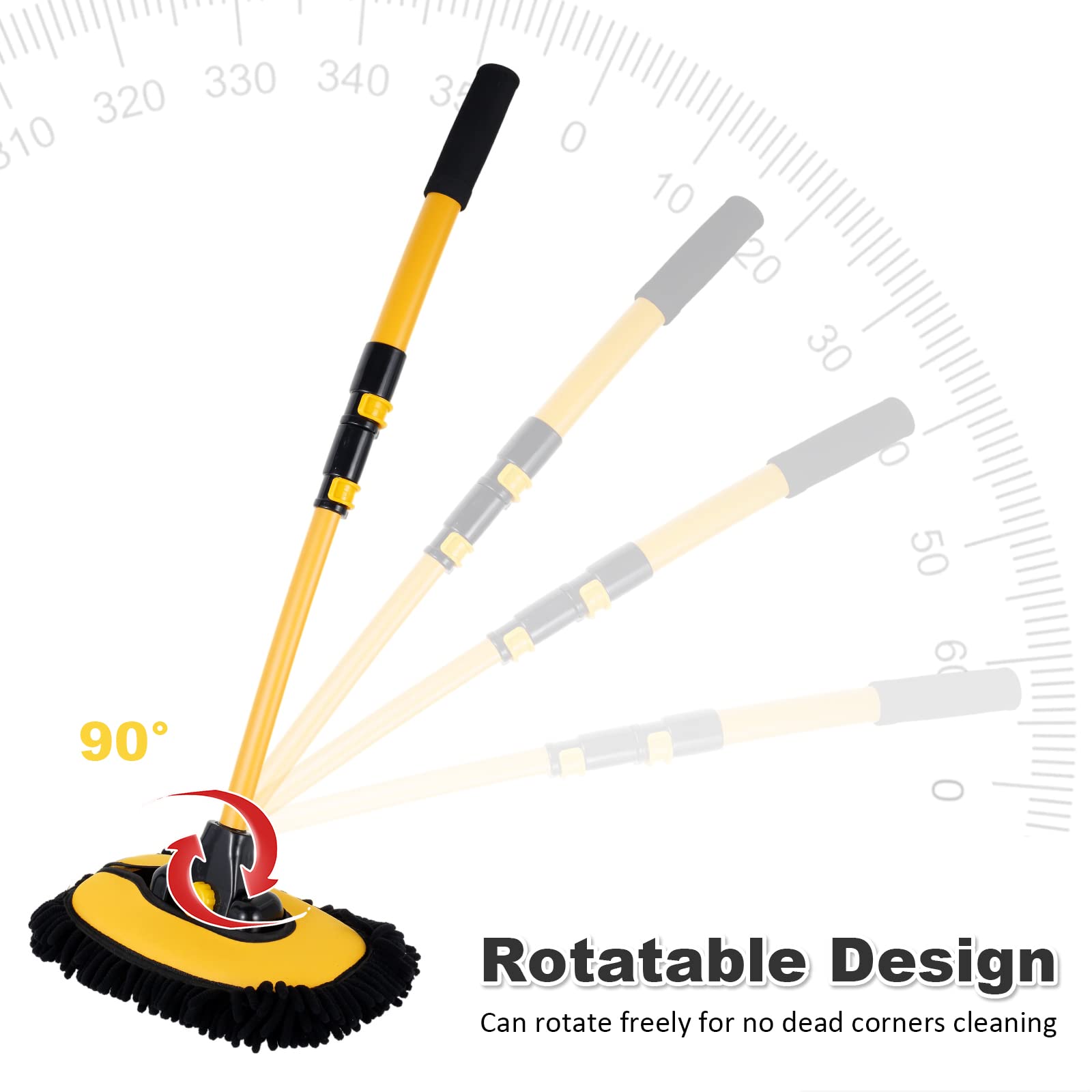 Brosse Lavage Amovible, BeGreat Brosse De Nettoyage Microfibre De