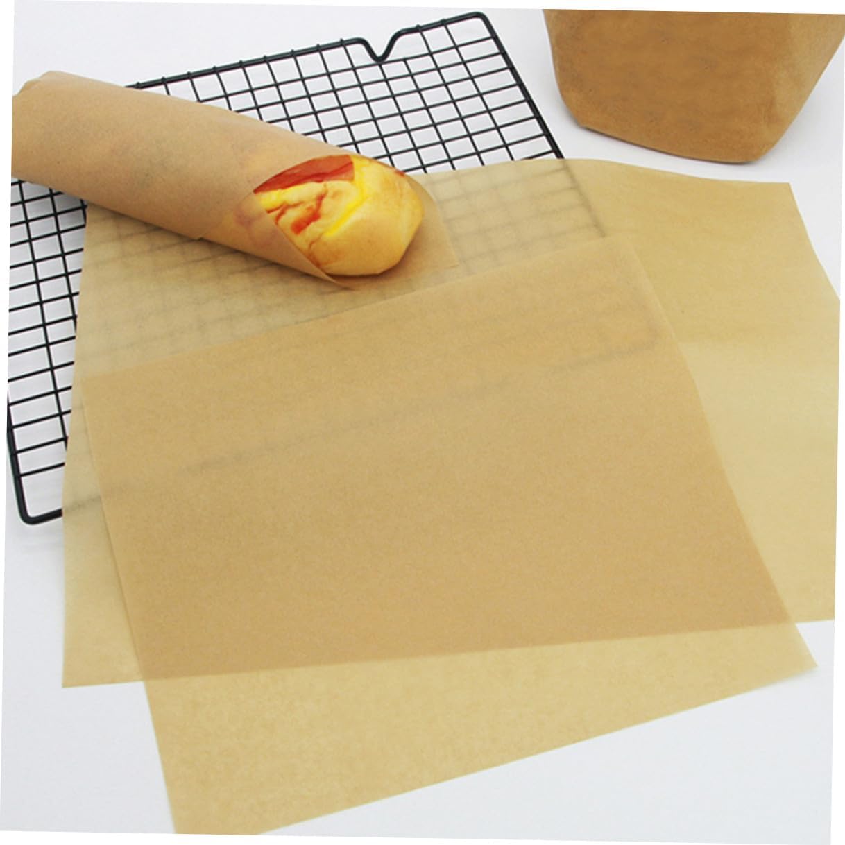 Unbleached Baking Paper Sheets 30x40cm Non-stick Parchment Paper for Kitchen Cooking and Baking 100pcs Box for Oven Grilling and Food Wrapping