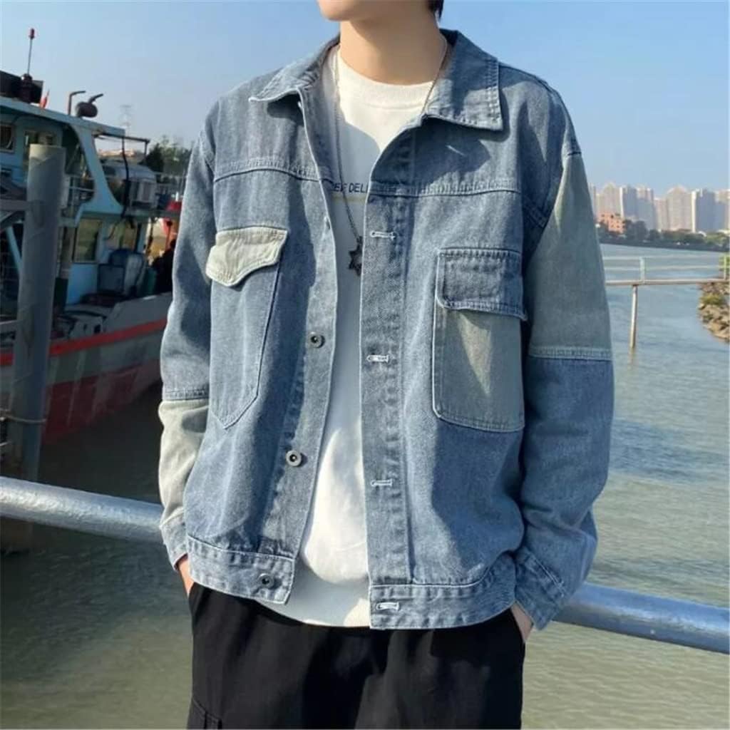Workwear Jacket Boys Spring And Autumn Korean Denim Men's(2XLcode)