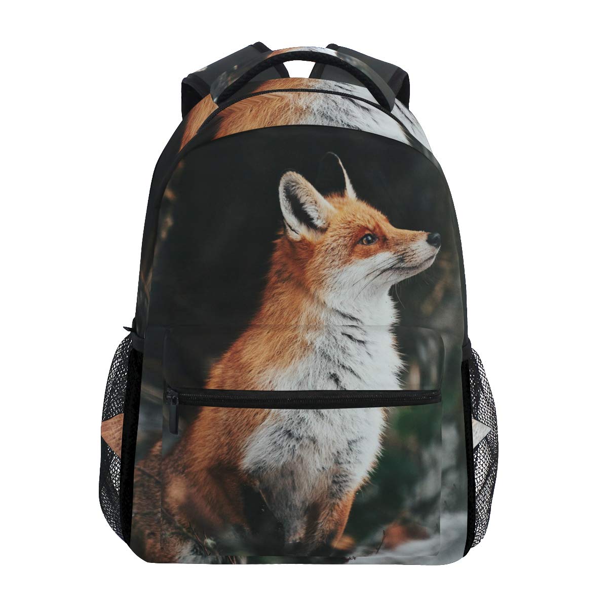 Mnsruu Beau Sac à Dos d'école de Renard Rouge pour Le Sac de Voyage de Sac de Voyage d'enfants de Filles de garçons, Taille unique