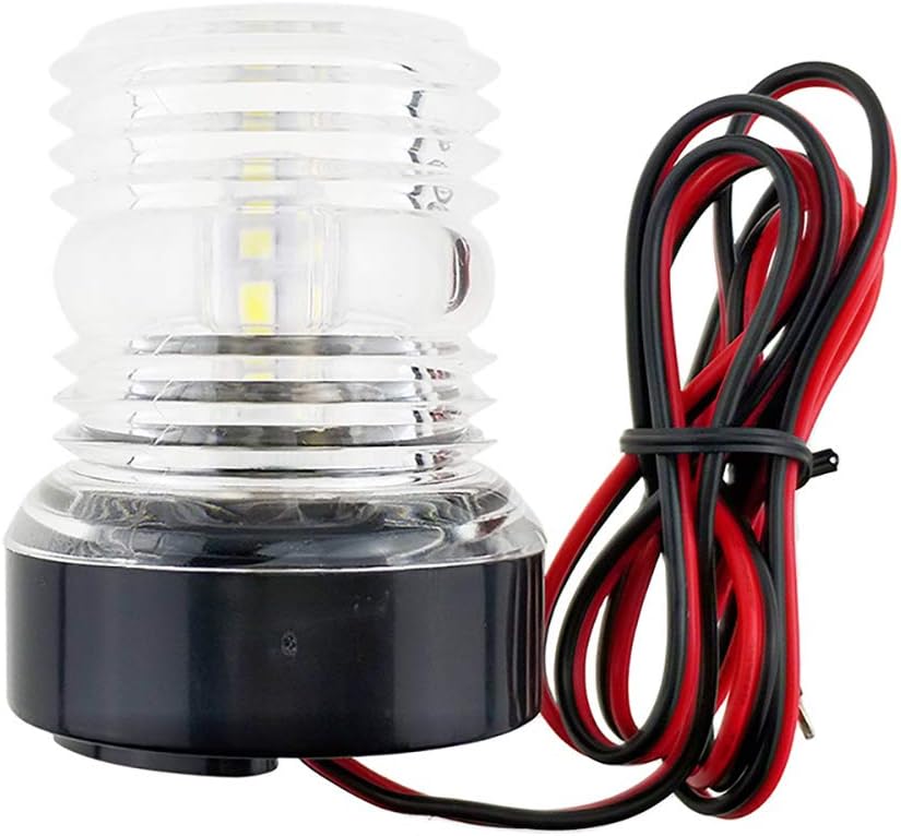 AOZBZ Anchor Light Boat Navigation Lights 12V DC LED Boat Bow Stern Lights, IP65 Waterproof Boat Light for Dinghy Pontoon Kayak Vessel Catamaran, 5500K White Light