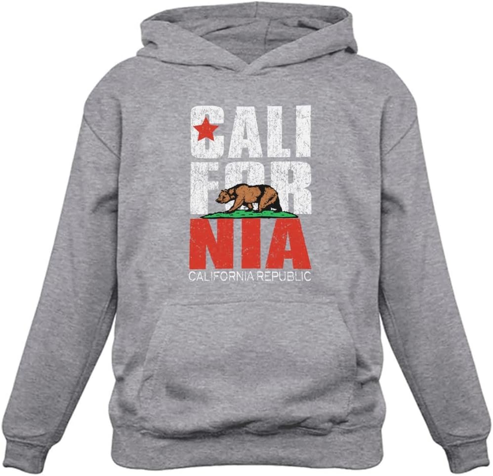 Tstars California Bear Hoodie for Women - Retro Republic Pullover Gift for State Pride and West Coast Lovers