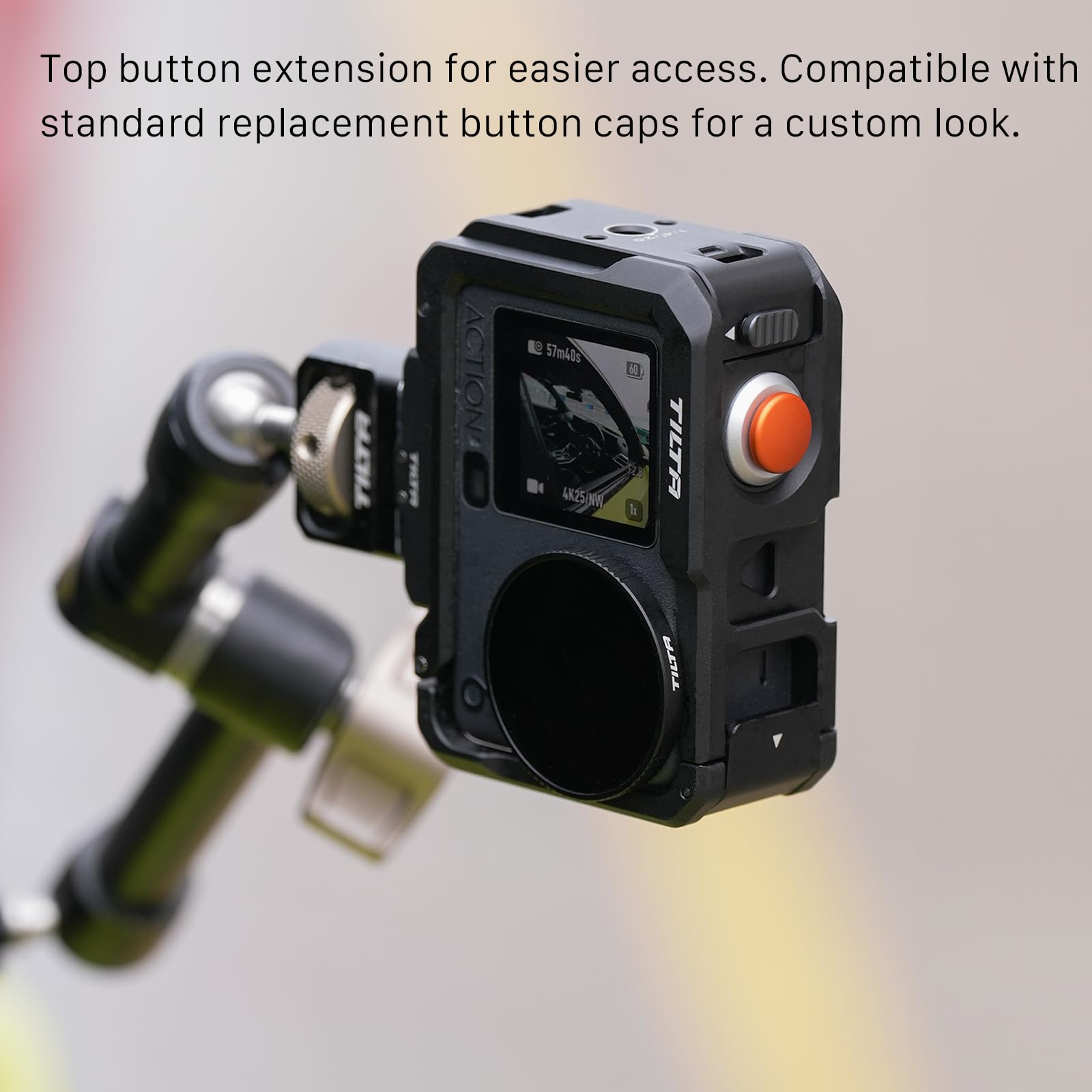 Tilta Action 6 Cage, Kit de Base pour Cage de Caméra Compatible avec DJI Osmo Action 6 avec Plaque de Montage à Dégagement Rapide - Gris Titane TA-T95-A-TG