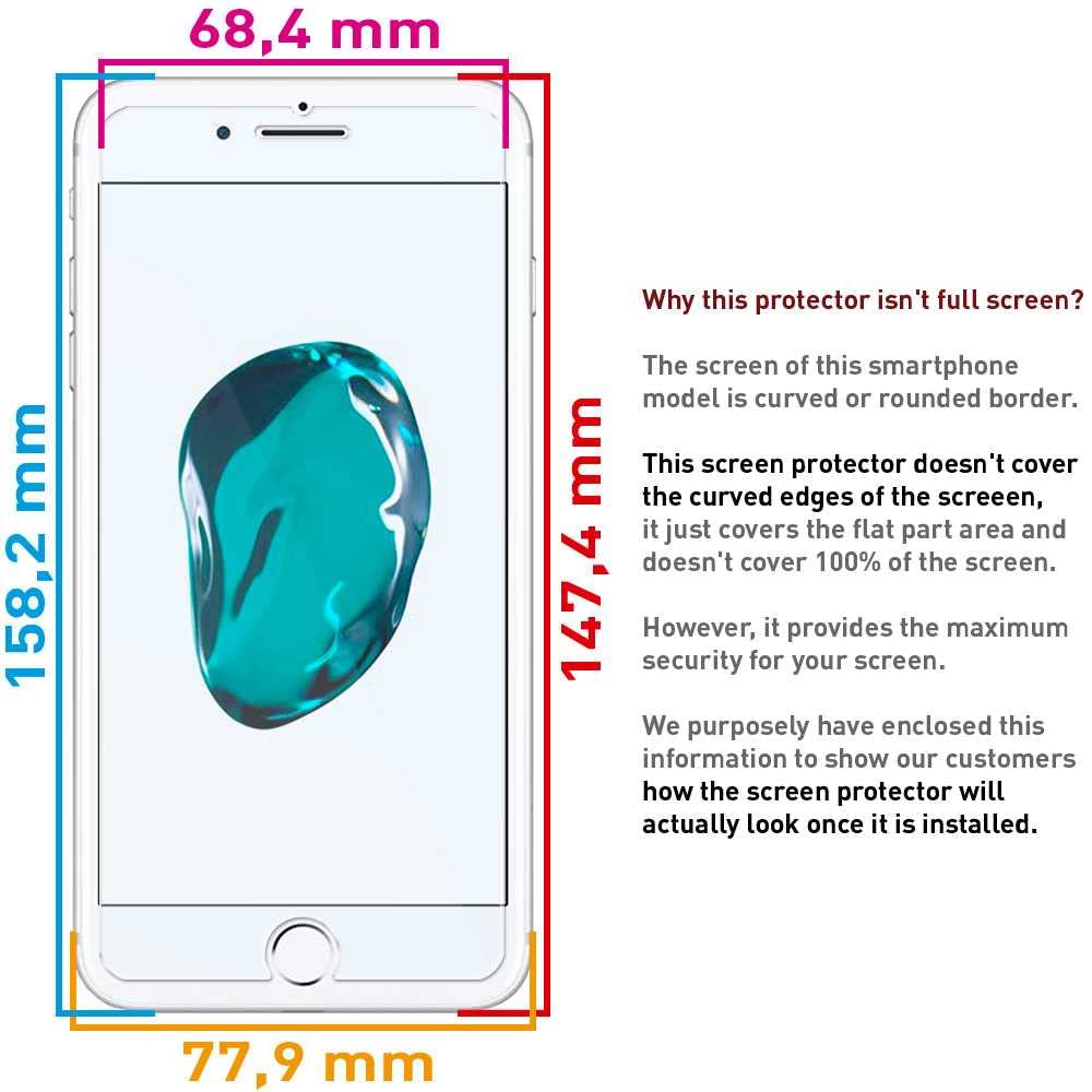 Pellicola Vetro Temperato 9H 3D Per IPhone 7 Plus E 8 Plus – XAiOX® 2 Pezzi