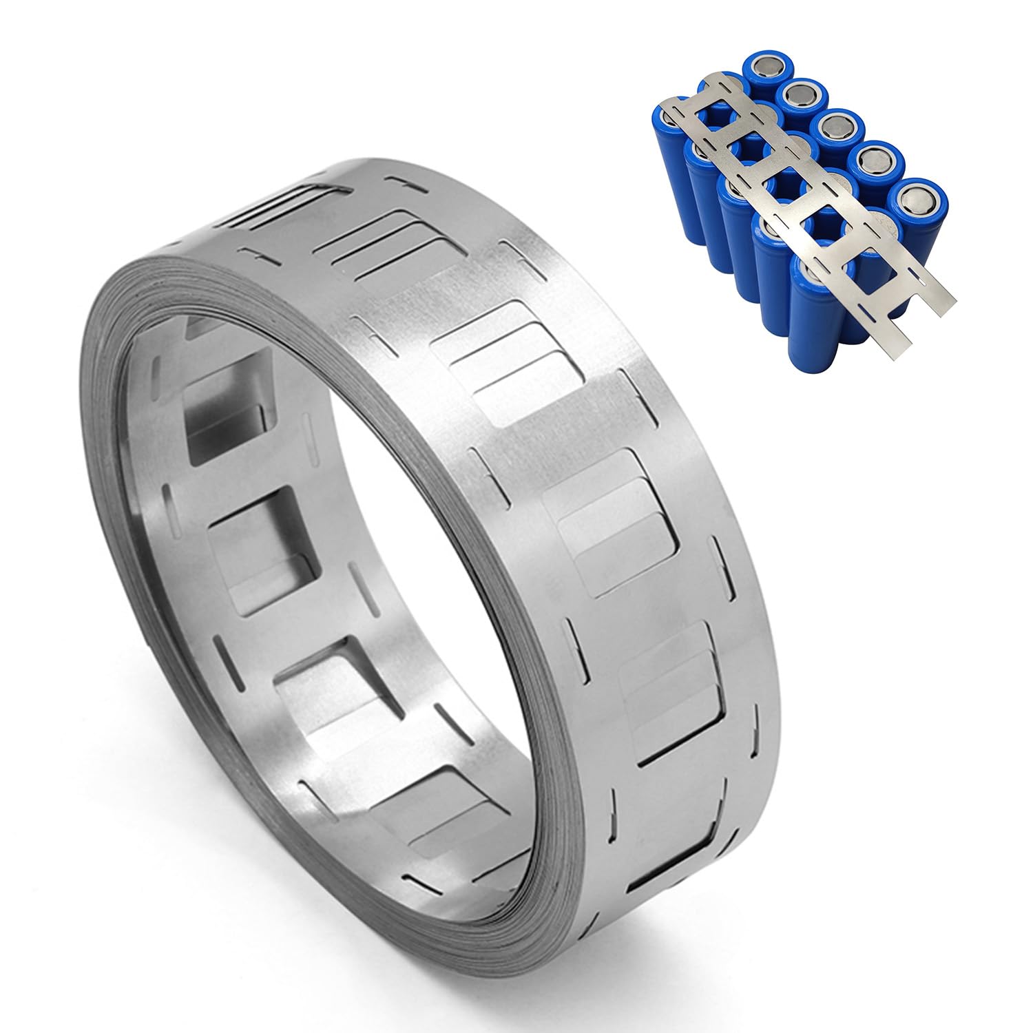 Nickelband, 0,15 x 27 mm 10M 20,25 mm Nickel Streifen Band für 18650-Batterien, Punktschweißband aus Vernickeltem Stahlband Nickelstreifen-Lithium-Batteriepack