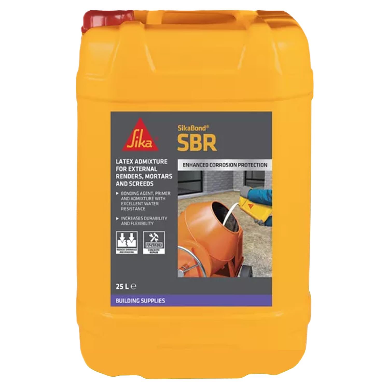 SikaBond SBR+ Waterproof General Purpose Bonding Agent and Mortar Admixture – Water Resistant – Clear – 25 Litre