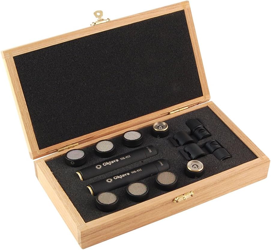 Oktava MK-012 MSP6 Factory Matched Stereo Pair with Cardioid, omnidirectional and hypercardioid Capsules (Black)