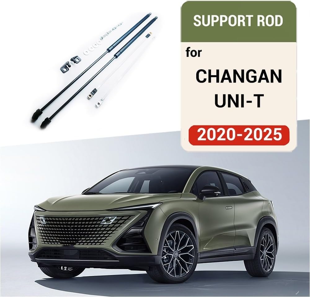 Car Hood Cover Lifting Support Hydraulic Rod Strut Bar Compatible With CHANGAN UNI-T 2020-Pre Car Styling(Piano black)