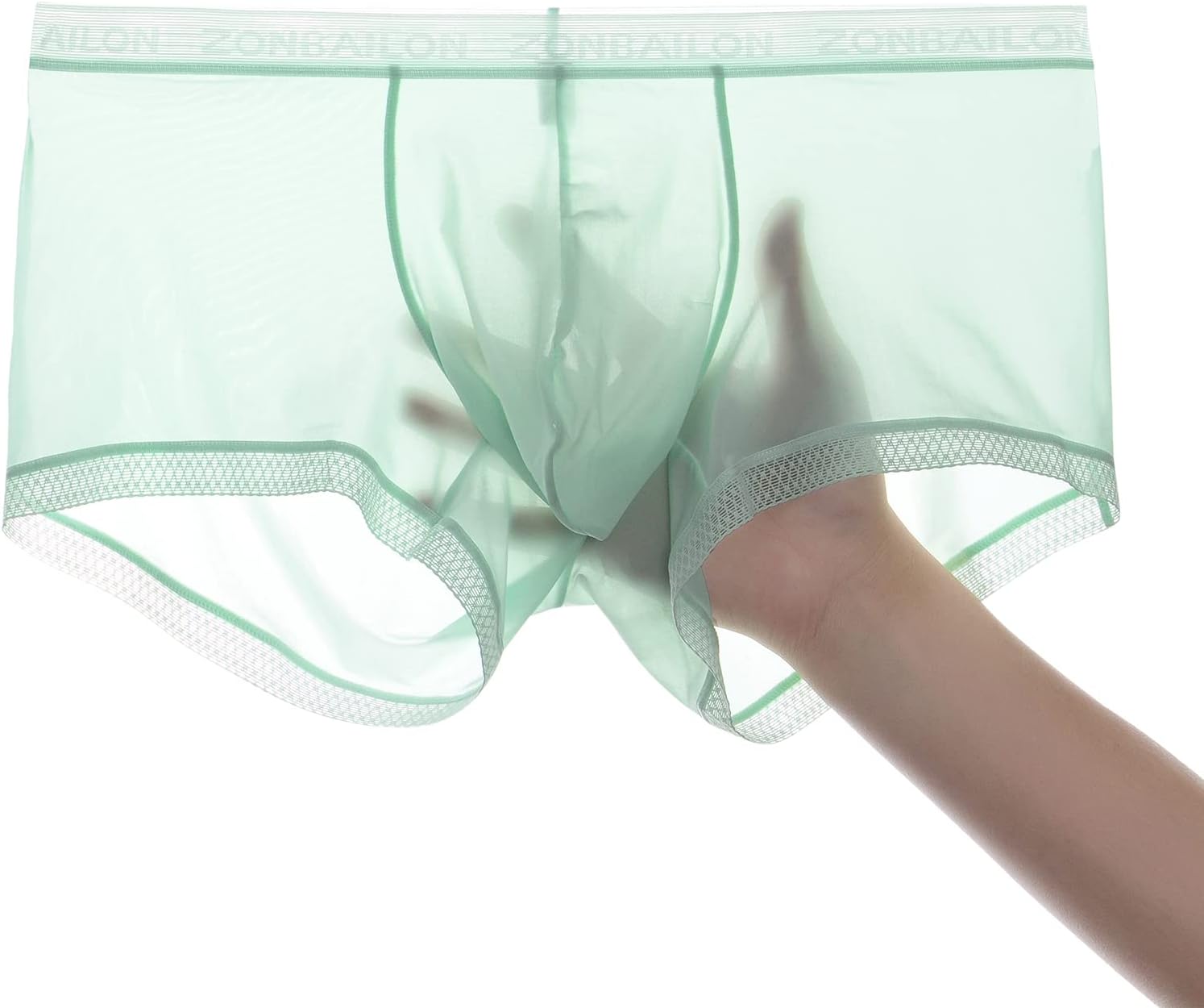 YINYOUYUMens Sexy Ice Silk Underwear See Through Boxers Sheer Trunks Ultra Thin Bulge Pouch Boxer Briefs