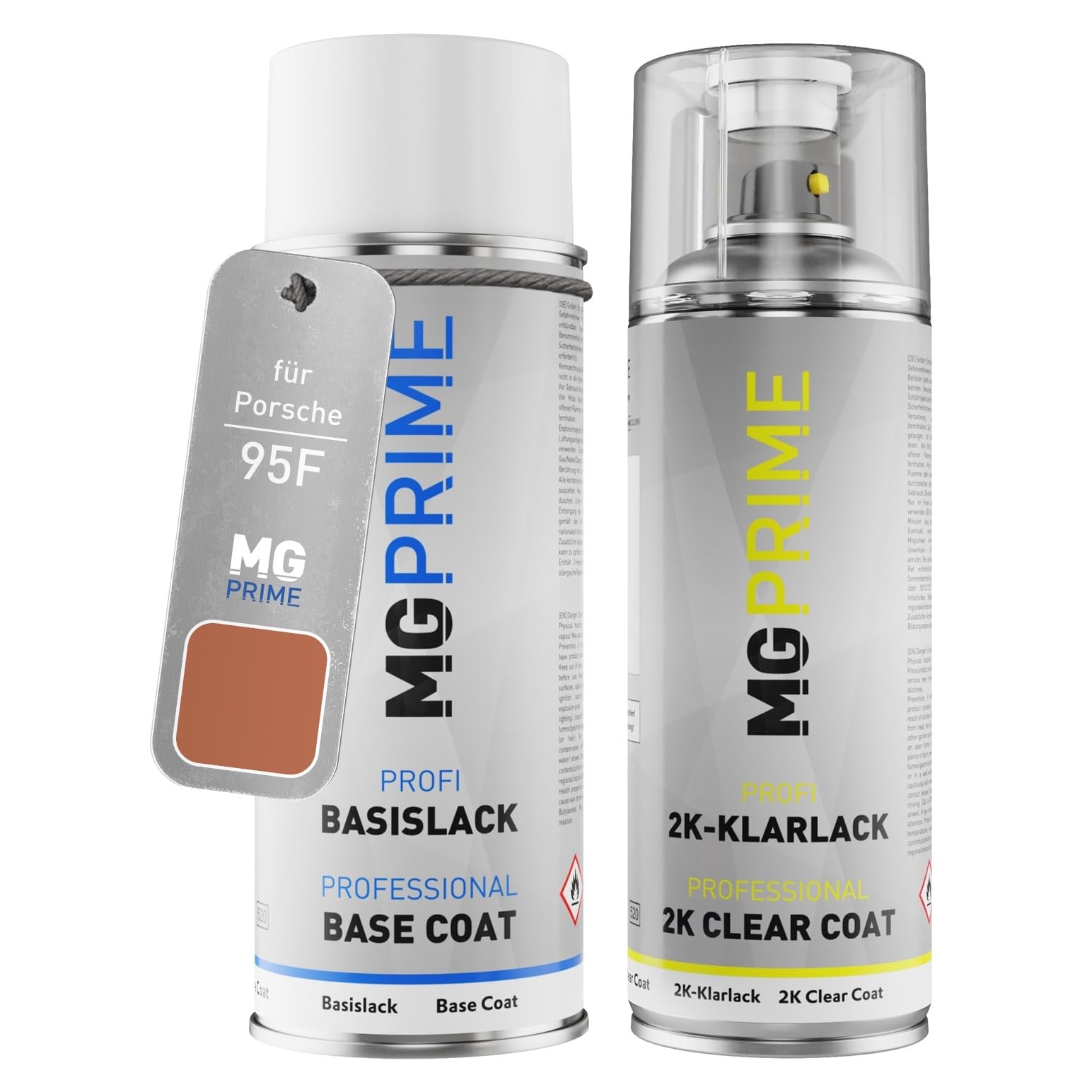 MG PRIME Autolack Set Spraydose für Porsche 95F / W2 Kupfer Metallic +2K