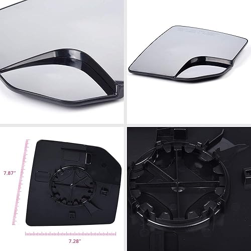 Miniatura 9 de PIT66 Vidrio espejo, compatible con camioneta Ford F150 2015-2020, lado izquierdo sin calefacción con placa de respaldo, FL3Z17K707A