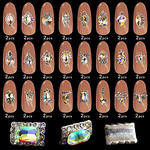 Nail Rhinestones Kit, 10248pcs Round AB Crystals for Nails and Multi Shapes Glass Rhinestones and Nail Diamonds for Acrylic Nail Art - Thumbnail 2