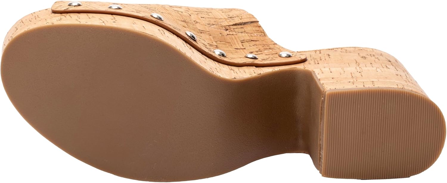 Corkys Footwear Hey Girl Womens Bada Bing Chunky Heels - Featuring a 3.75-inch Chunky Heel and 1.5-Inch Platform, A wide Strap, Stud-Lined Upper, and Cushioned Insoles