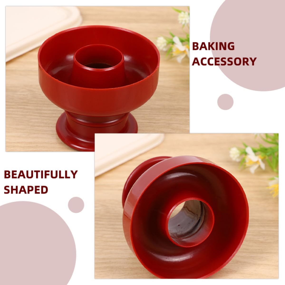 Donut Mold PP Hollow Cake and Bread Baking Tool Brown