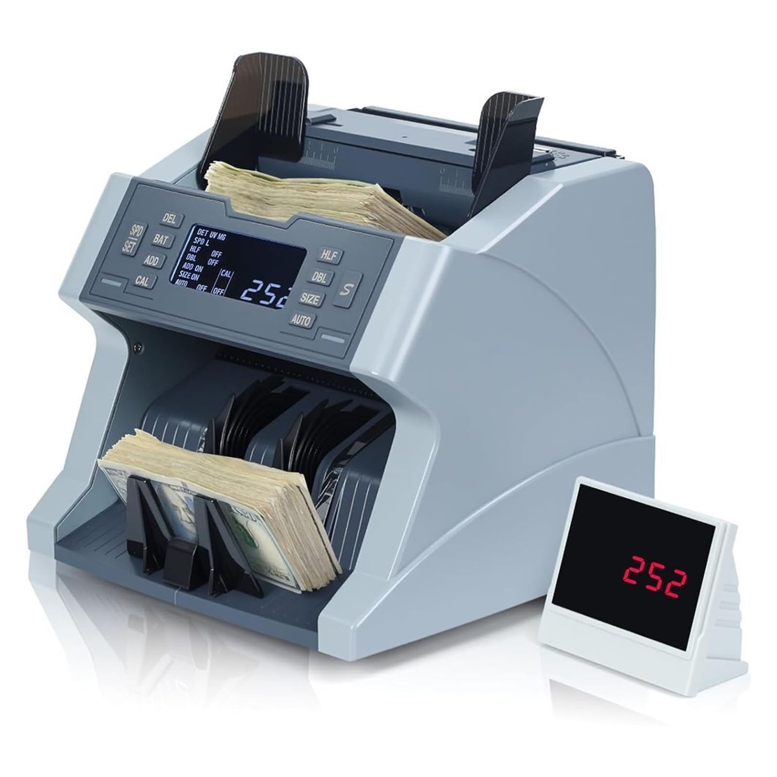 Multi-Currency Banknote Counter with LCD Screen for Cash Counting