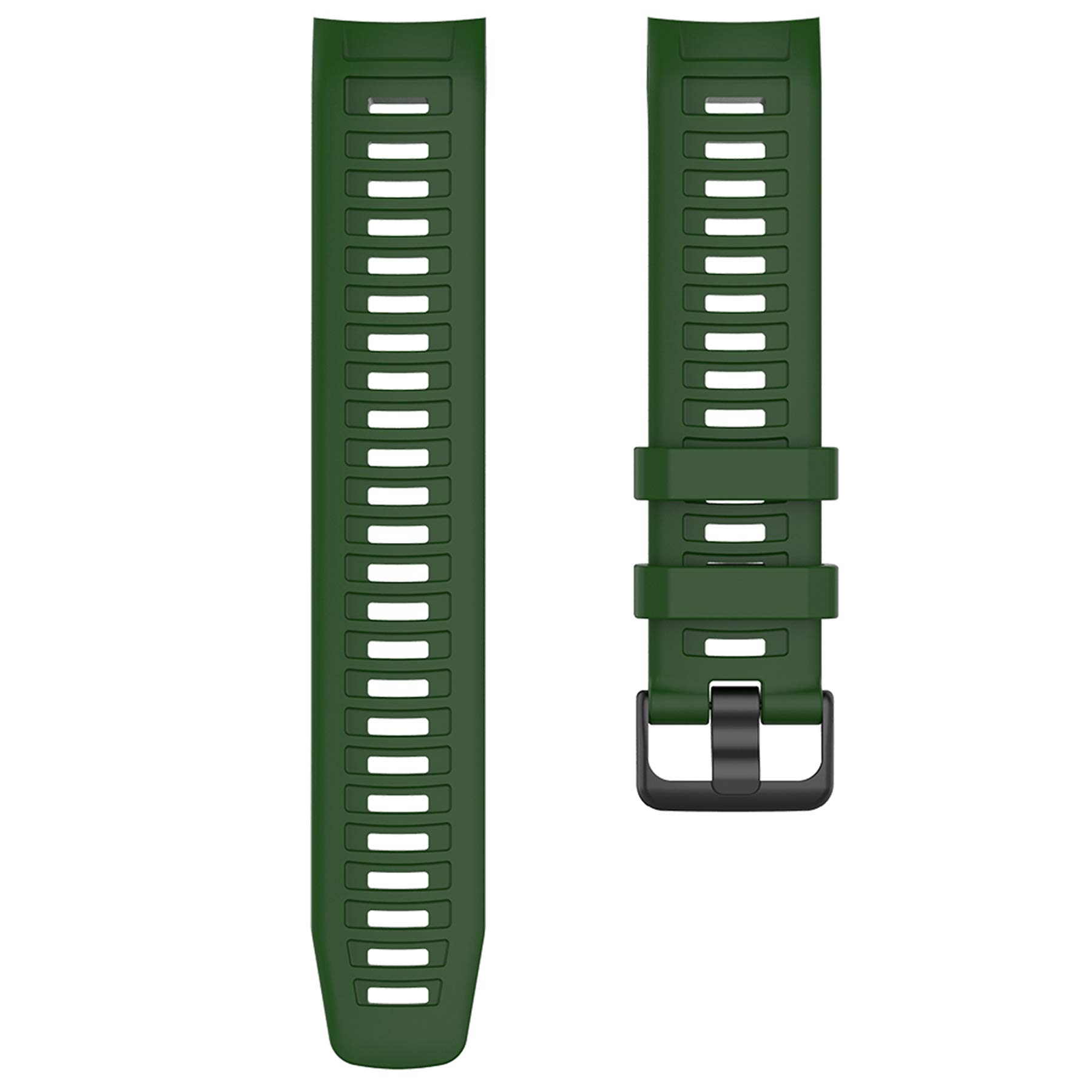 Pasek z etui kompatybilny z Garmin Instinct dla kobiet i mężczyzn, klasyczny miękki silikonowy pasek do zegarka Garmin Instinct Tide / Tactical/Dual/Power Surf/Power/Esports Watch (zielony