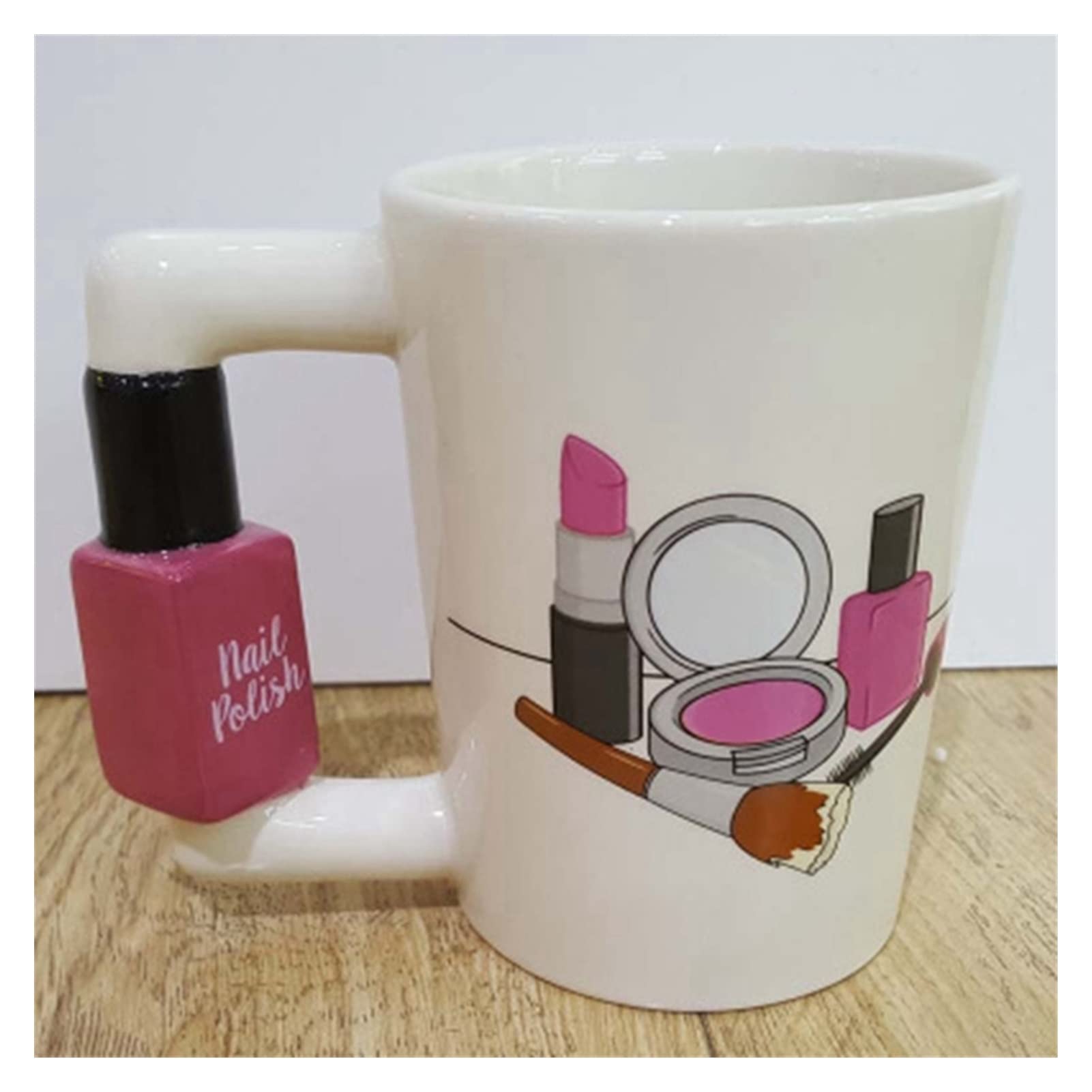 Tazza da caffè in Ceramica Tazze da caffè in Ceramica Dipinta a Mano Strumenti creativi per Ragazze Kit di Bellezza Manico per Tazza da tè Regali (Tazza)