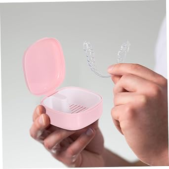 Portable Retainer Holder Case, Plastic Denture Storage Box Featuring