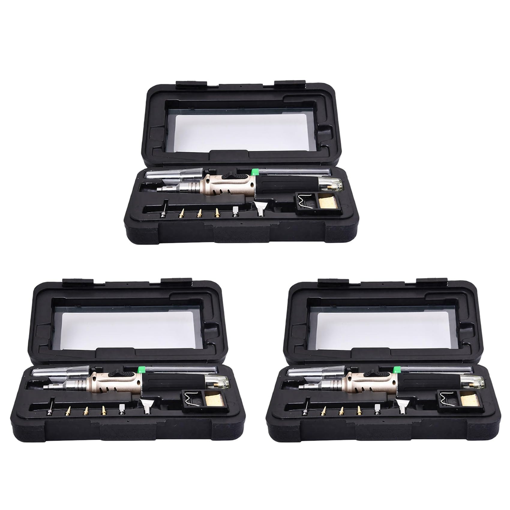 30X HS-1115K 10-in-1 Multifunction Gas Soldering Iron Case Set Lighter Set Welding Equipment
