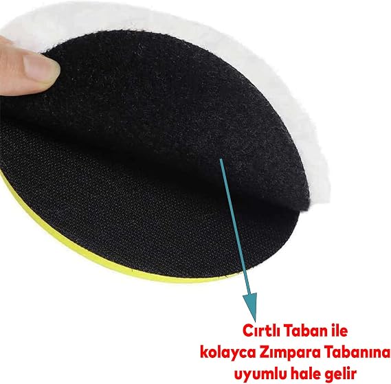 Cake Polishing Polishing Sponge 115 mm Velcro Based Lambskin Wool Pad Felt Polishing