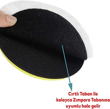Cake Polishing Polishing Sponge 115 mm Velcro Based Lambskin Wool Pad Felt Polishing
