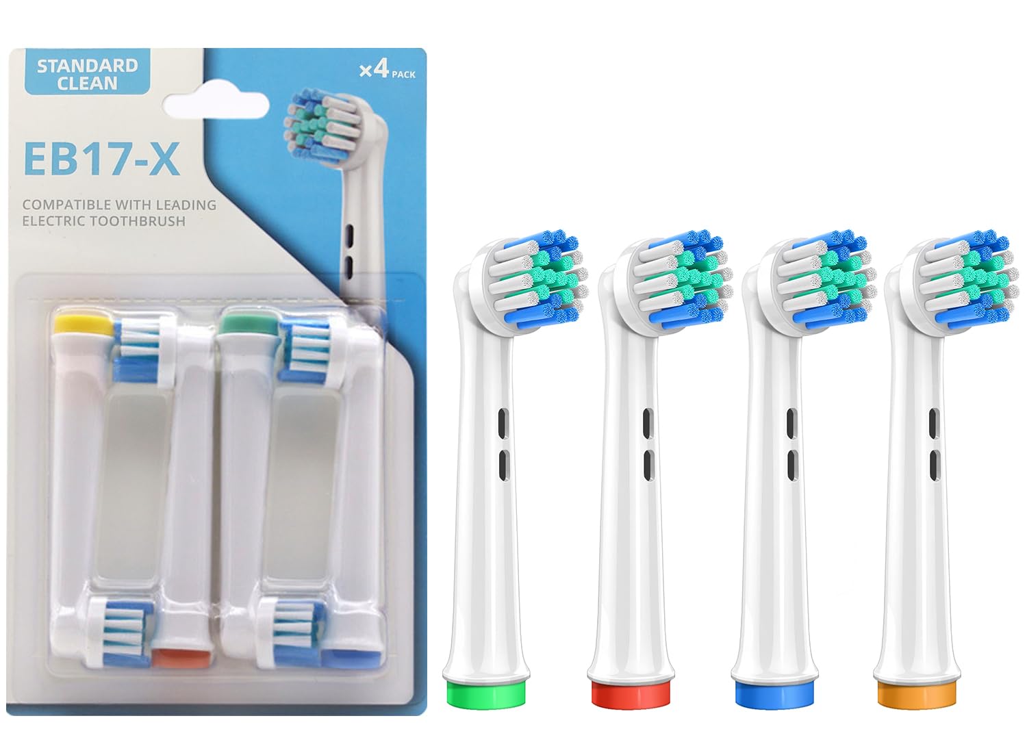 4 Pcs Replacement Toothbrush Heads Compatible with Oral-B Braun Professional Electric Brush Heads for Oral B Replacement Heads