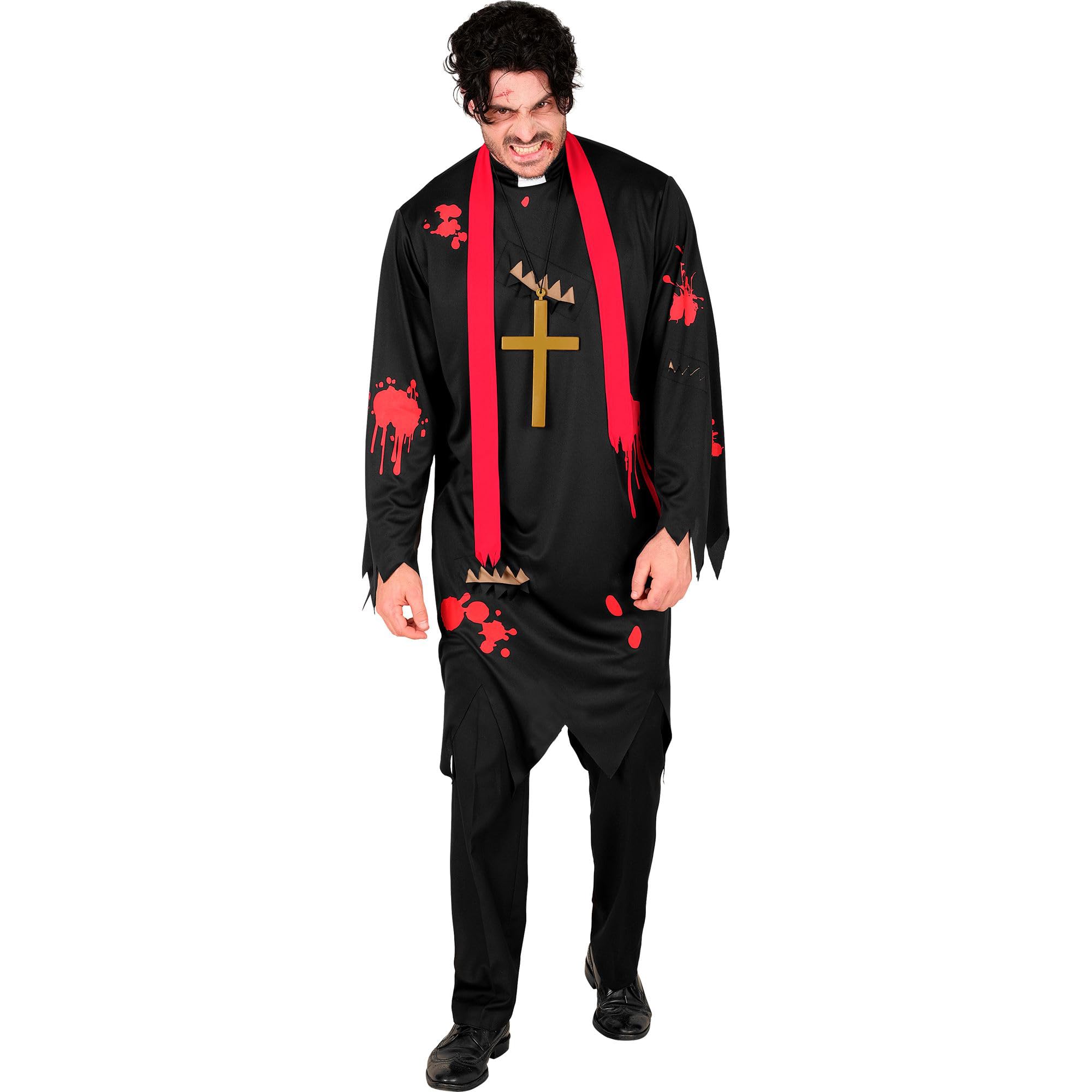 W WIDMANN MILANO Party Fashion 93434 Kostüm Zombie Priester Costume, Black, XL