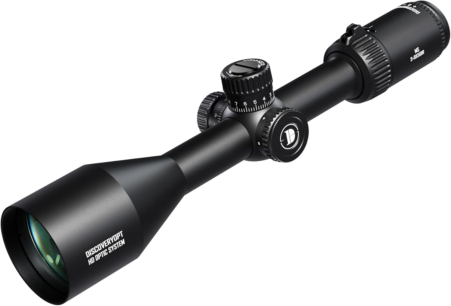 Rifle Scope MS 3-9X50IR with 1/4 MOA Reticle, SFP Rifle Scopes, Red/Green Illumination 5 Levels,3-9 Magnification, 25.4mm Tube, for Hunting