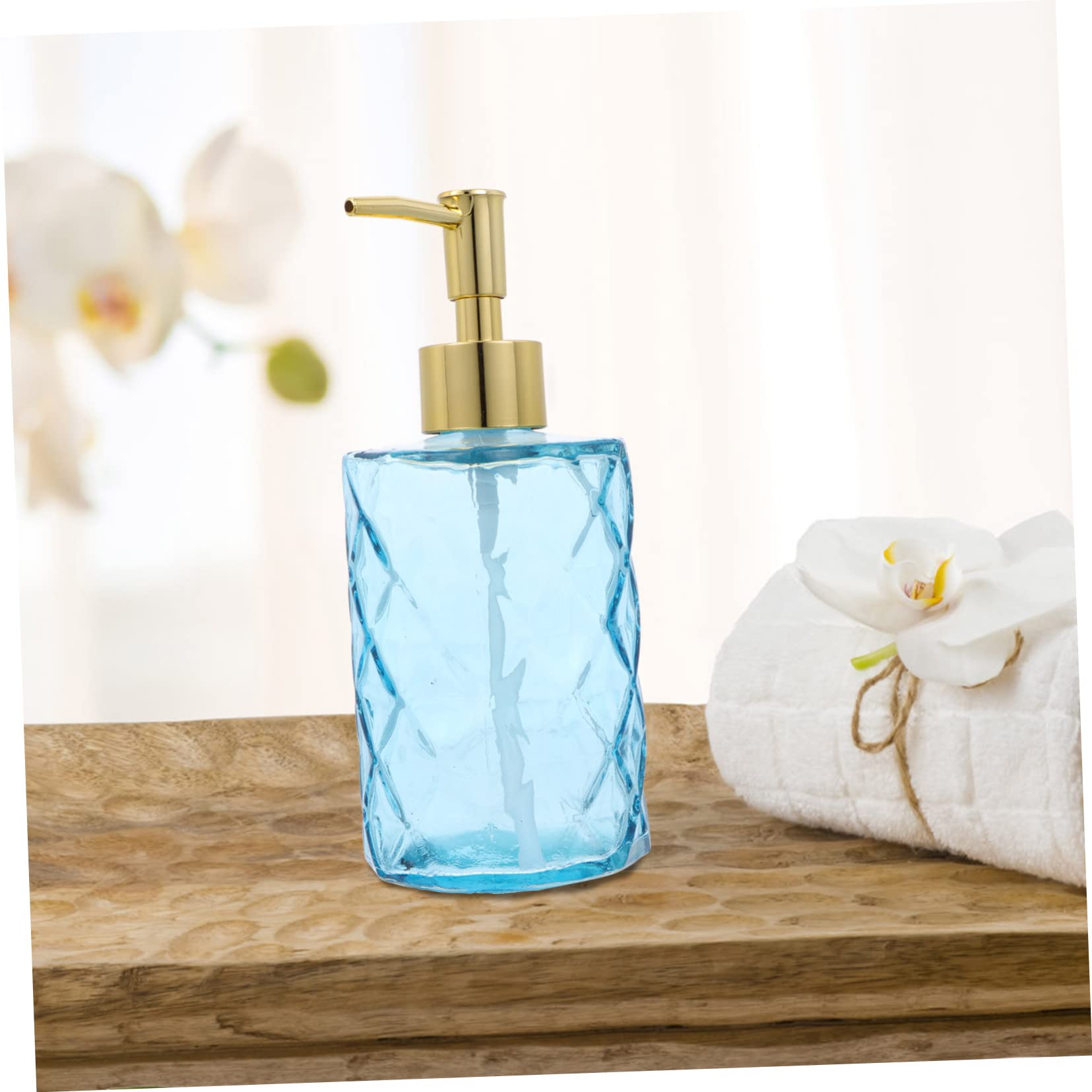 3piezas Botellas De Vidrio con Pulsador Botella Dispensadora De Gel De Ducha Vacía para Baño Sala De Estar