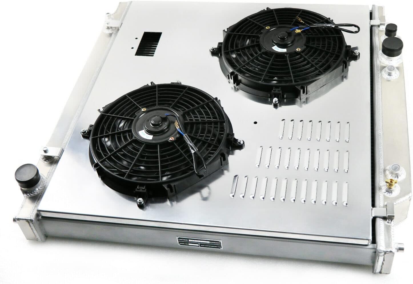 3 Row Aluminum Radiators Compatible with 1999-2005 Ford F250 F350 F450 6.8 7.3 Powerstroke Radiator Electric Fan Shroud Thermostat Kit Combo 2000 2001 2002 2003 2004