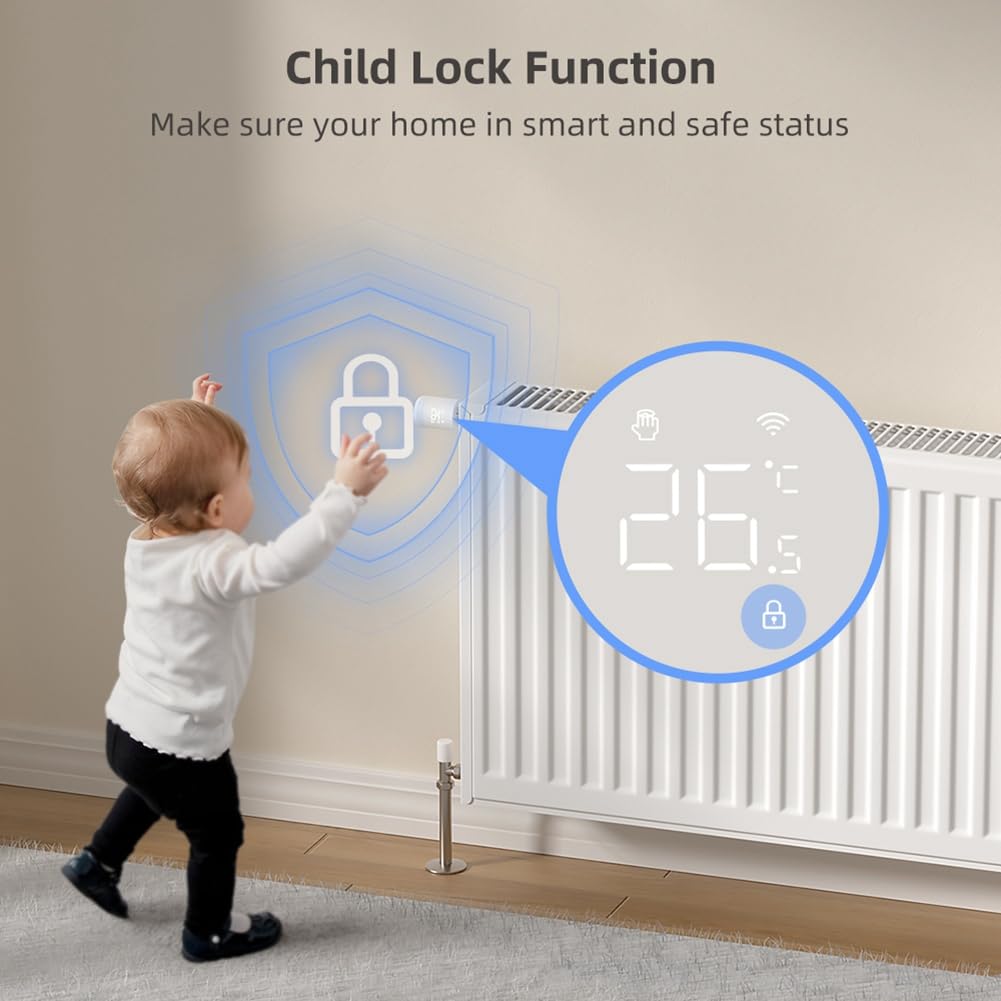 Tuya WiFi Smart TRV Válvula Termostática para Radiador Termorregulador para Calefacción Doméstica Smart Life