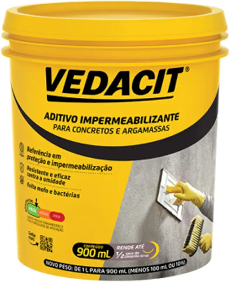 Aditivo Impermeabilizante para Concreto E Argamassa Vedacit 900 Ml