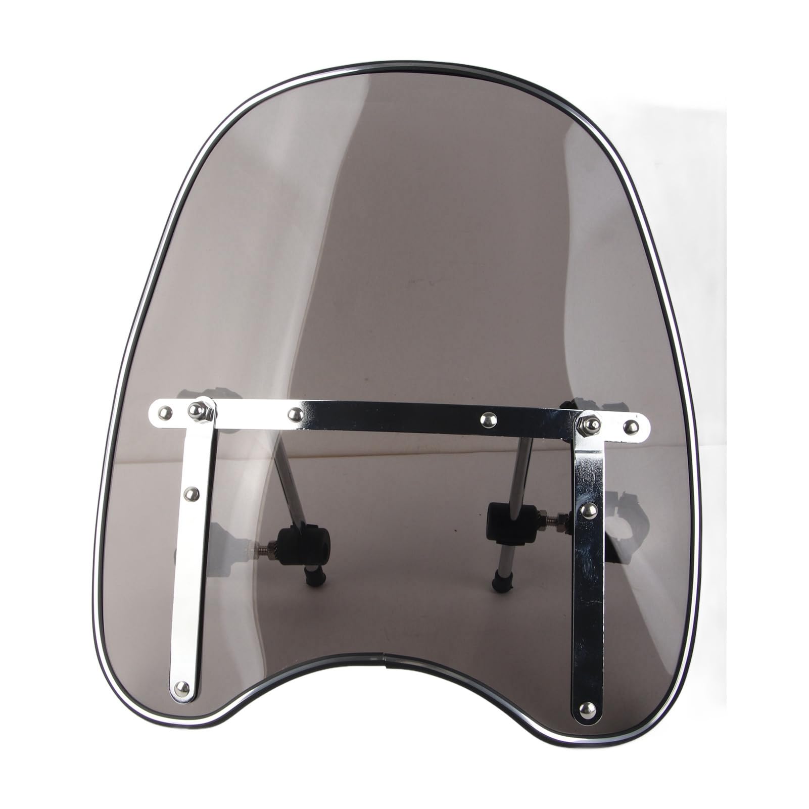 Acouto Pare-brise de Mm Montage sur Guidon Déflecteur de Vent ABS pour et de Nombreux Pare-brise Anti-intrusion Mo de Moto Universel Accessoire de Conduite (Fumé)