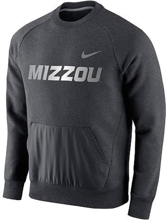 Nike Men's Missouri Tigers Hybrid Fleece Sweatshirt L