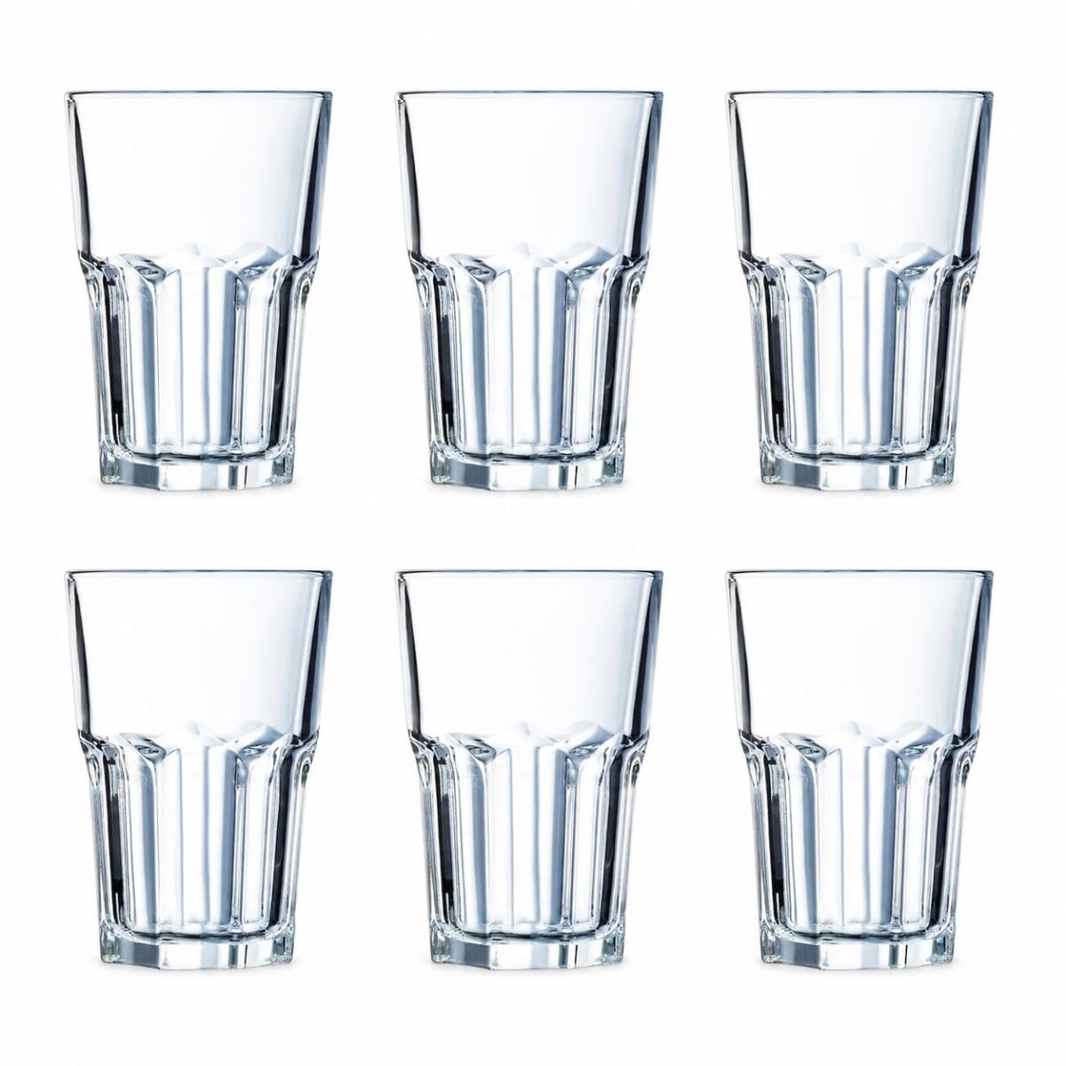 Arcoroc ARC J2602 Granity Long Drink Glass, 420 ml, Glass, Transparent, Pack of 6
