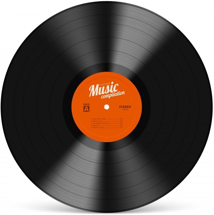 Wallmonkeys Vinyl Disc Music Wall Decal Peel and Stick Graphic (24 in H x 24 in W) WM364670