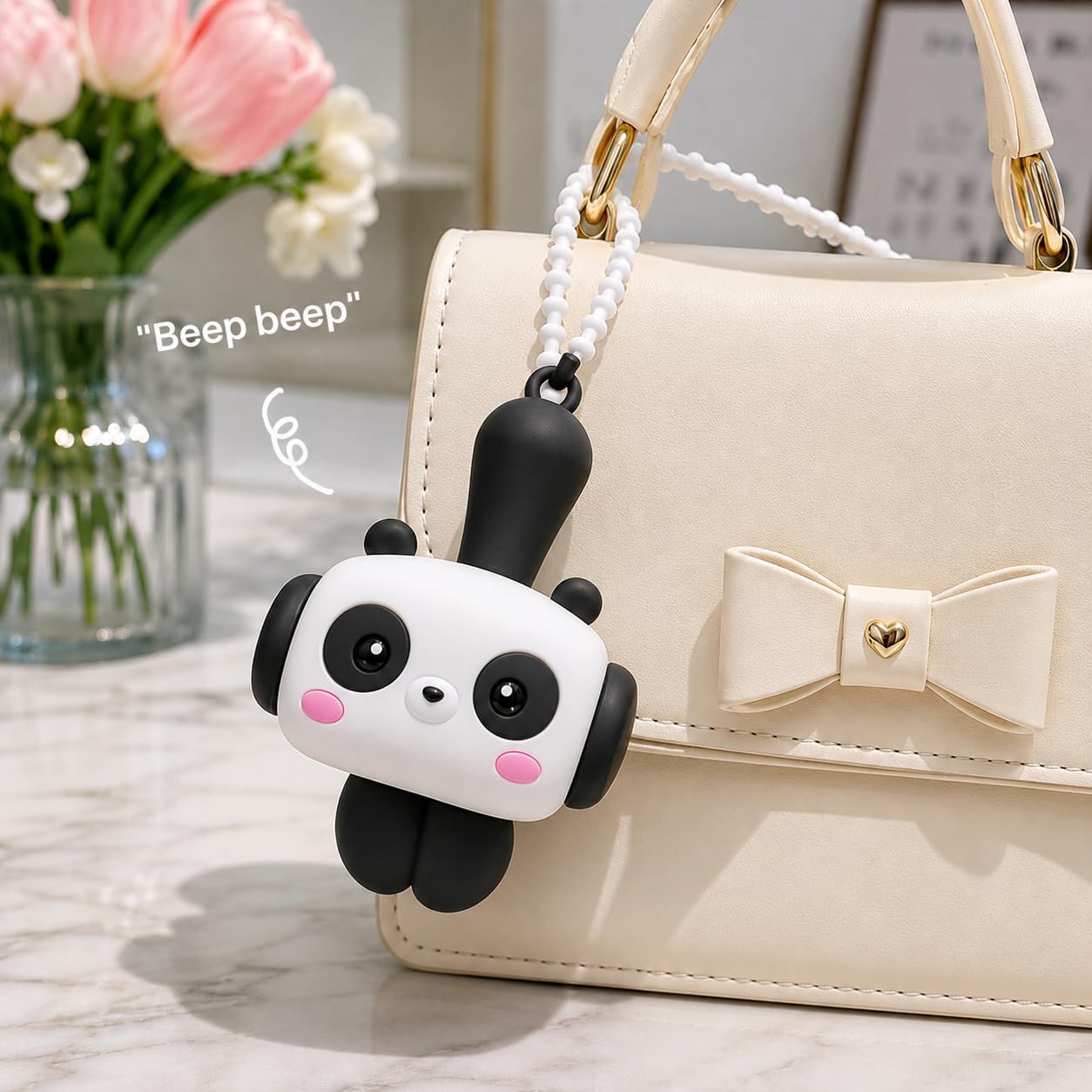 Cute Cartoon Bear Hammer Keychain - Kids Toy -4
