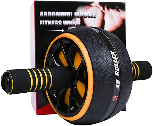 Miniatura 1 de Rodillo de rueda AB, rueda abdominal de ejercicio para gimnasio y hogar, equipo de entrenamiento de fuerza con rodillera, 12 pulgadas de ancho