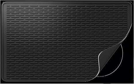 Stove Top Cover for Electric Stove - Silicone Stove Mat for Glass Top, Glass Cooktop Protector, XL Dish Drying Mats For Kitchen,Oven Covers for Electric Stove (Black,36 x 21)