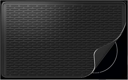Stove Top Cover for Electric Stove - Silicone Stove Mat for Glass Top, Glass Cooktop Protector, XL Dish Drying Mats For Kitchen,Oven Covers for Electric Stove (Black,36 x 21)